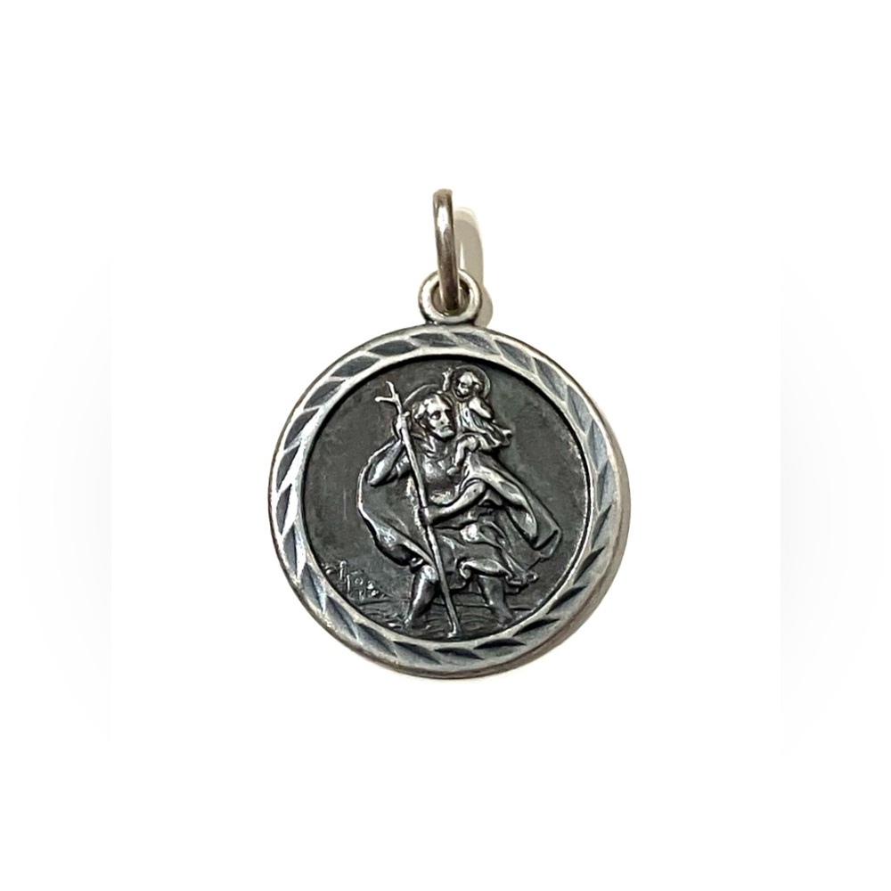 Vintage Sterling Silver 925 St. Christopher Pendant